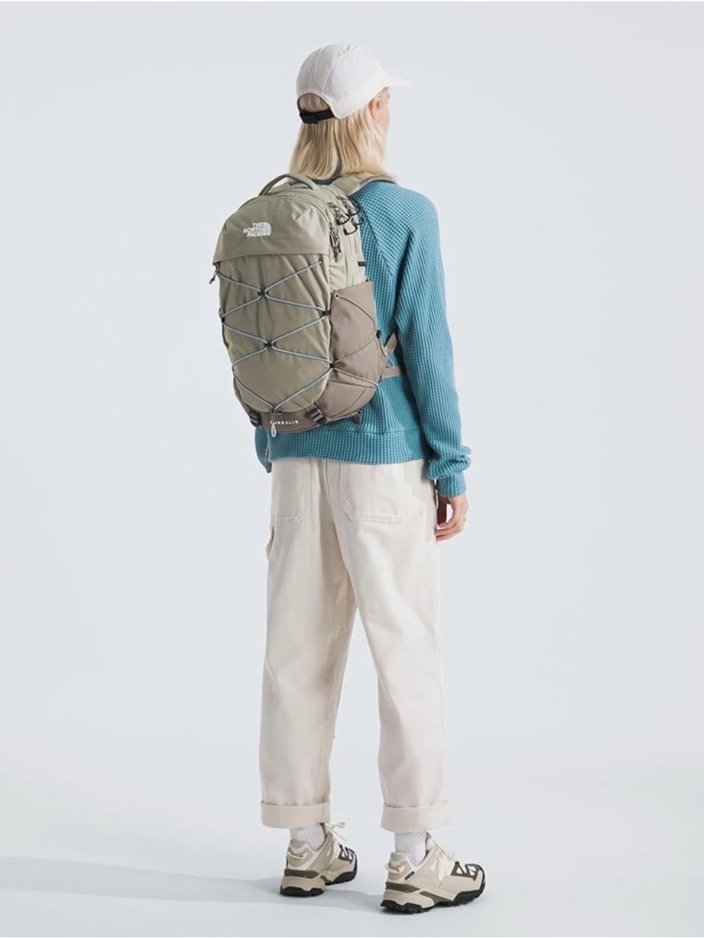 The North Face Jester Luxe Backpack Gardenia White Rose Gold Metallic Accents - Picture 5 of 6